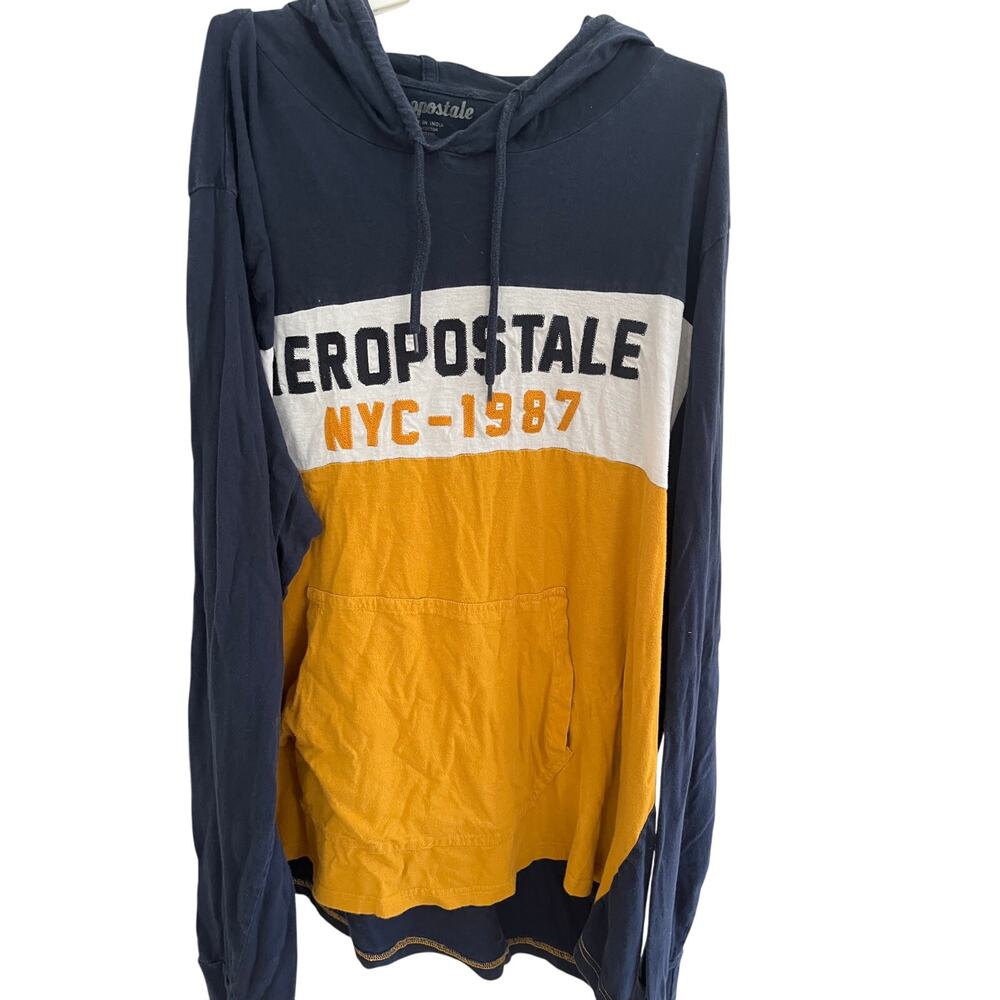 Vintage Aeropostale NYC 1987 Men Teen 3XL Hoodie Cotton Pullover Y2K Athletic